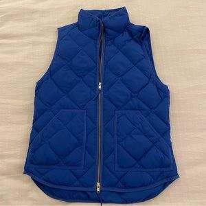 JCrew Factory Quilted Puffer Vest, Royal Blue, Small